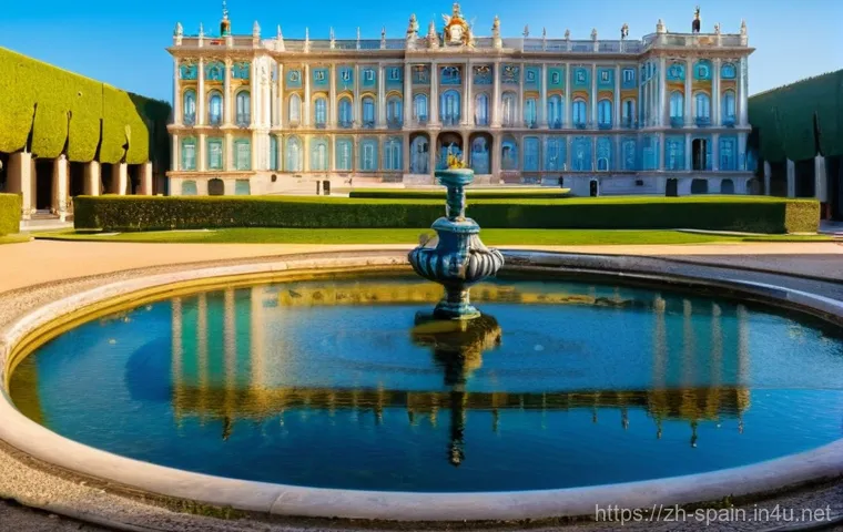 마드리드 왕궁 방문 팁 - Image Prompt 1: Serene Morning at the Royal Palace Gardens**