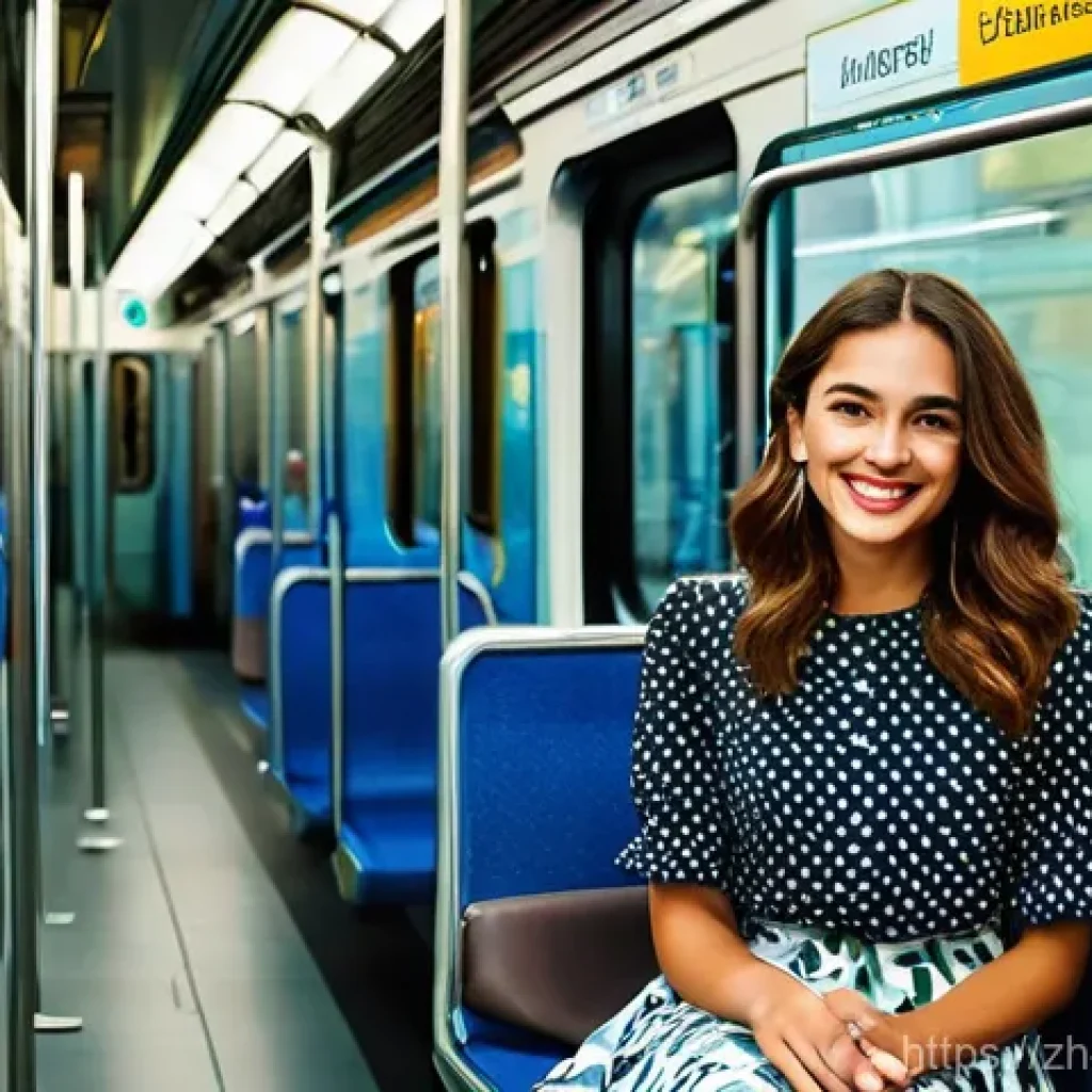 스페인 대중교통 이용 가이드 - **Prompt for an image depicting urban public transport in a Spanish city:**
    "A young woman, styl...