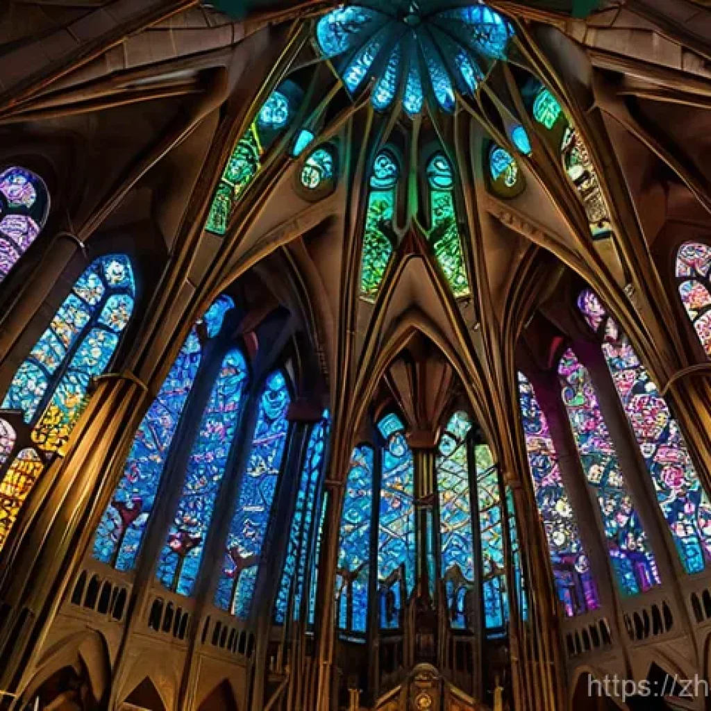 바르셀로나 여행 가이드 - **Prompt 1: Serene Morning Light in Sagrada Familia**
    "Inside the Sagrada Familia basilica, earl...