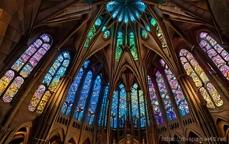 바르셀로나 여행 가이드 - **Prompt 1: Serene Morning Light in Sagrada Familia**
    "Inside the Sagrada Familia basilica, earl...
